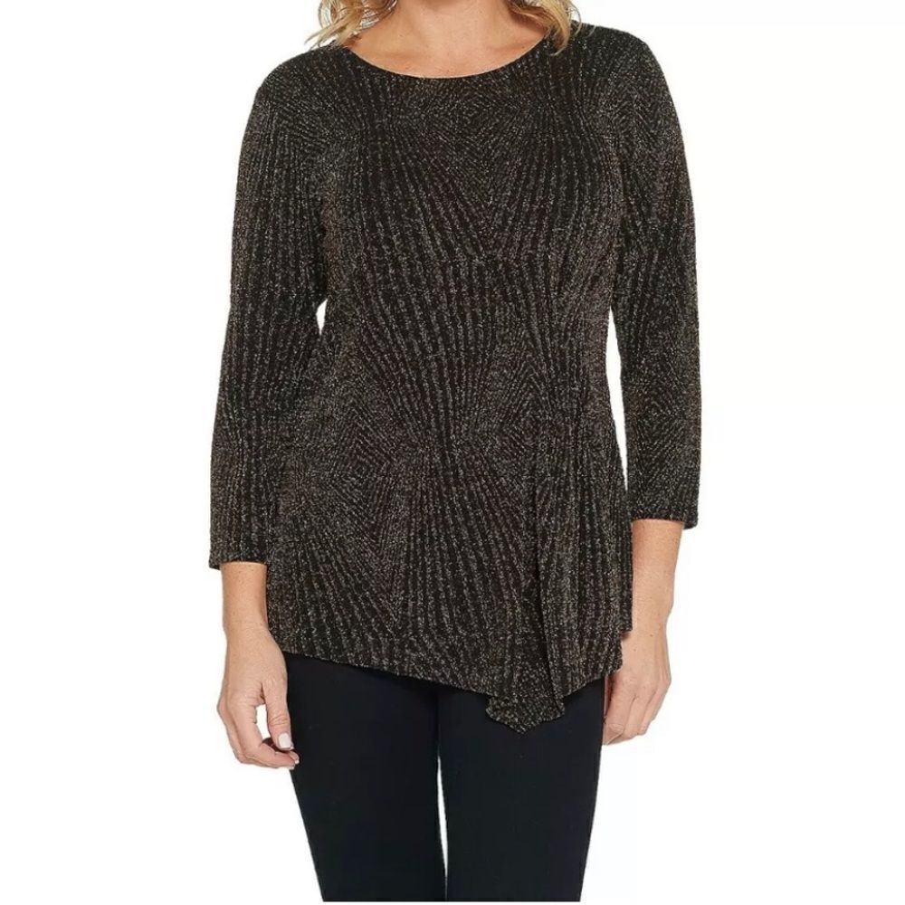 Belle by Kim Gravel Pattern Lurex Top Side Detail